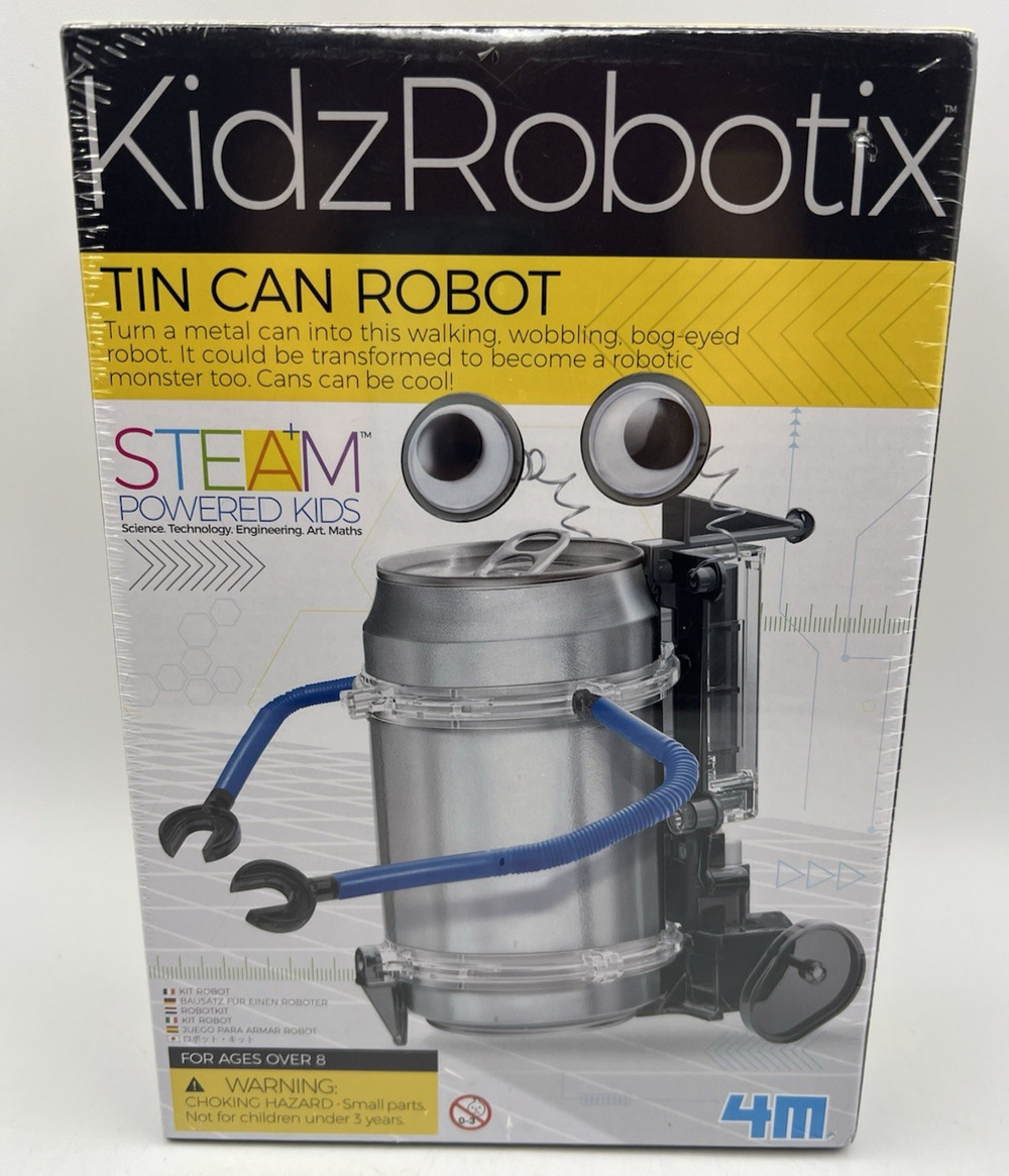 KidzRobotix Tin Can Robot STEM Science Kit 4M Educational Toy Sealed New